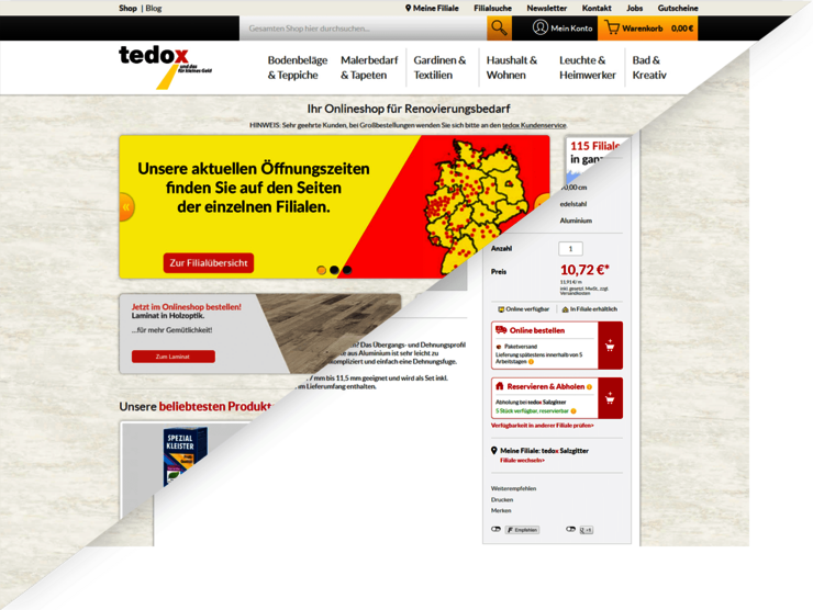 eCommerce für Tedox von Web-Agentur INblau